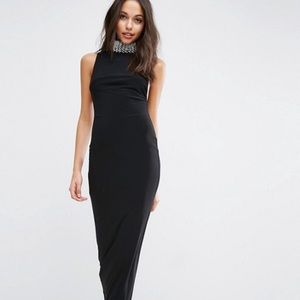 ASOS Embellished Collar Neck Maxi Dress